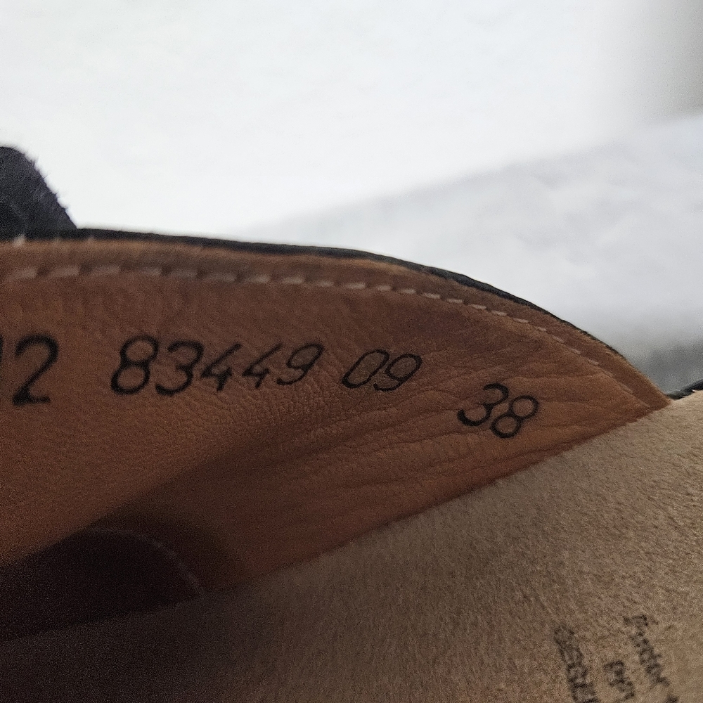 Black Leather Think Shoes (7.5) or (38) - Picture 4 of 5